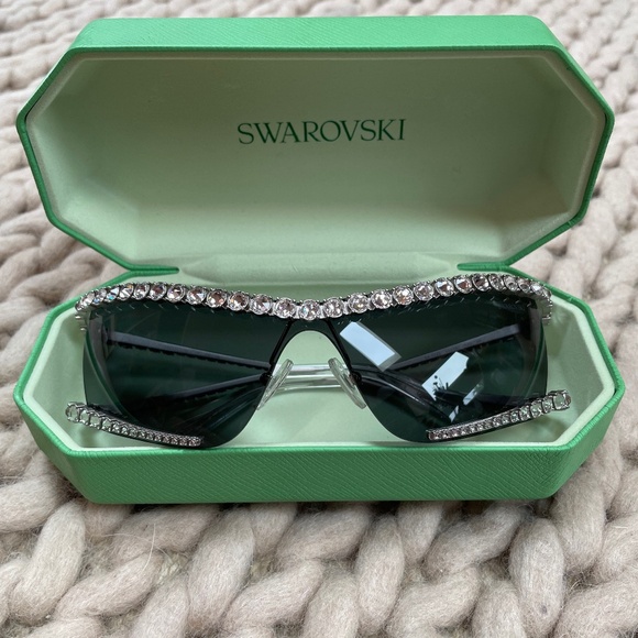 Swarovski Mask Sunglasses (Gray) NWT!